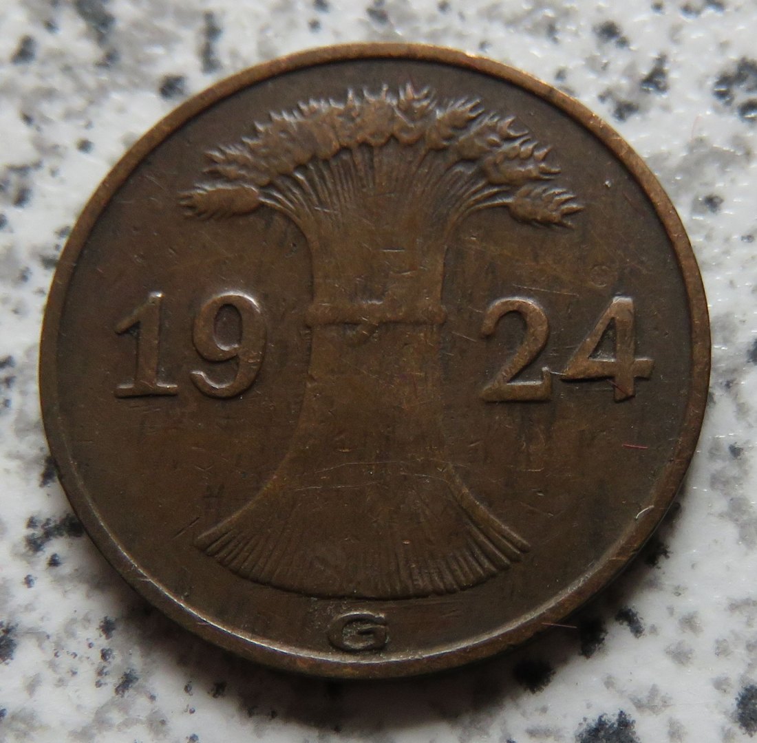  Weimar 1 Reichspfennig 1924 G   