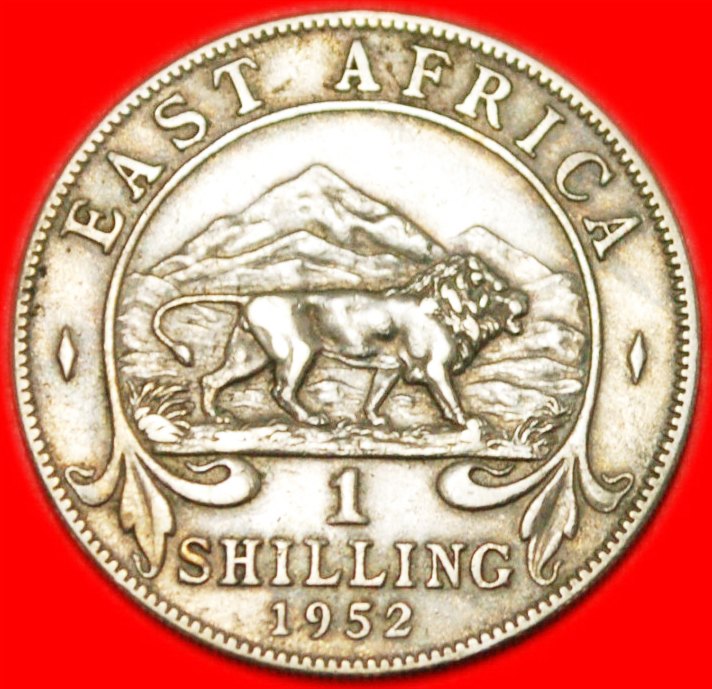  * GROSSBRITANNIEN LÖWE★ OSTAFRIKA 1 SHILLING 1952! Georg VI. (1937-1952) OHNE VORBEHALT!   