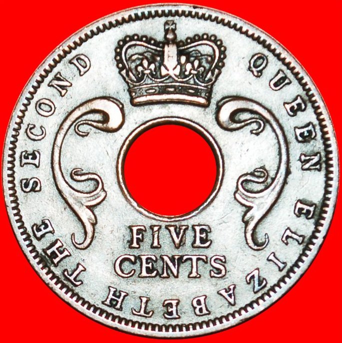  Ⰶ GREAT BRITAIN HOLE: EAST AFRICA ★ 5 CENTS 1955! LOW START★ NO RESERVE!   