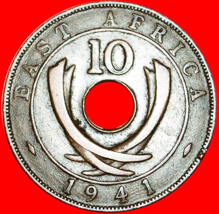  • GREAT BRITAIN HOLE: EAST AFRICA★10 CENTS 1941I! WAR TIME (1939-1945) LOW START★ NO RESERVE!   