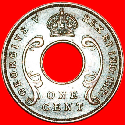  * GROSSBRITANNIEN: OSTAFRIKA ★ 1 CENT 1935! Georg V. (1911-1936) OHNE VORBEHALT!   