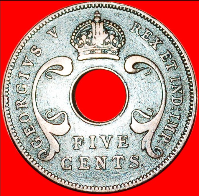  * GREAT BRITAIN HOLE: EAST AFRICA ★5 CENTS 1933! George V (1911-1936) LOW START★ NO RESERVE!   