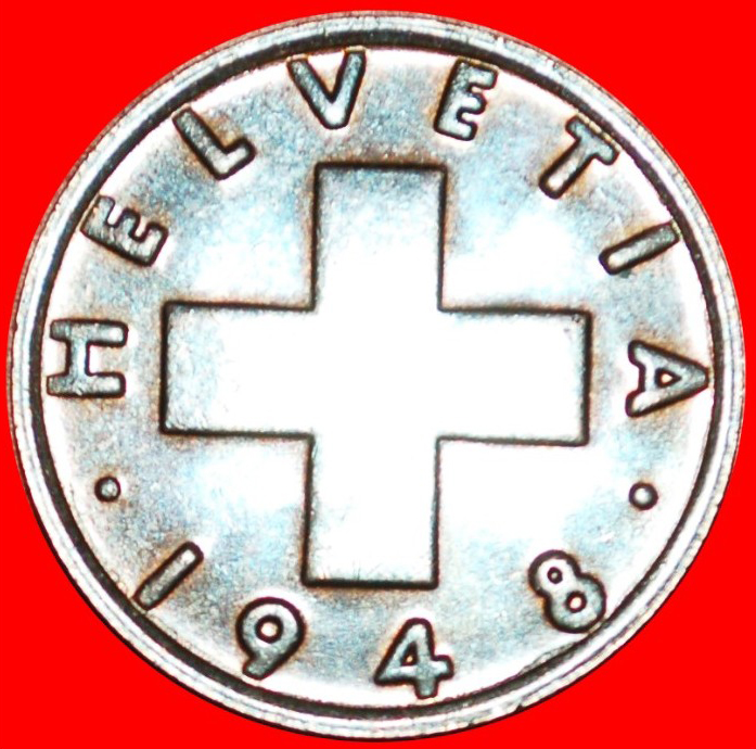  • OAT SPRIG (1948-1974): SWITZERLAND ★ 2 RAPPEN 1948B! LOW START! ★ NO RESERVE!   