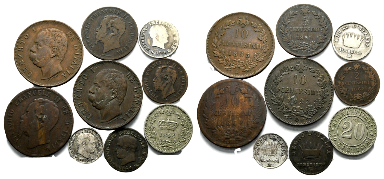  Italien; 9 Kleinmünzen   