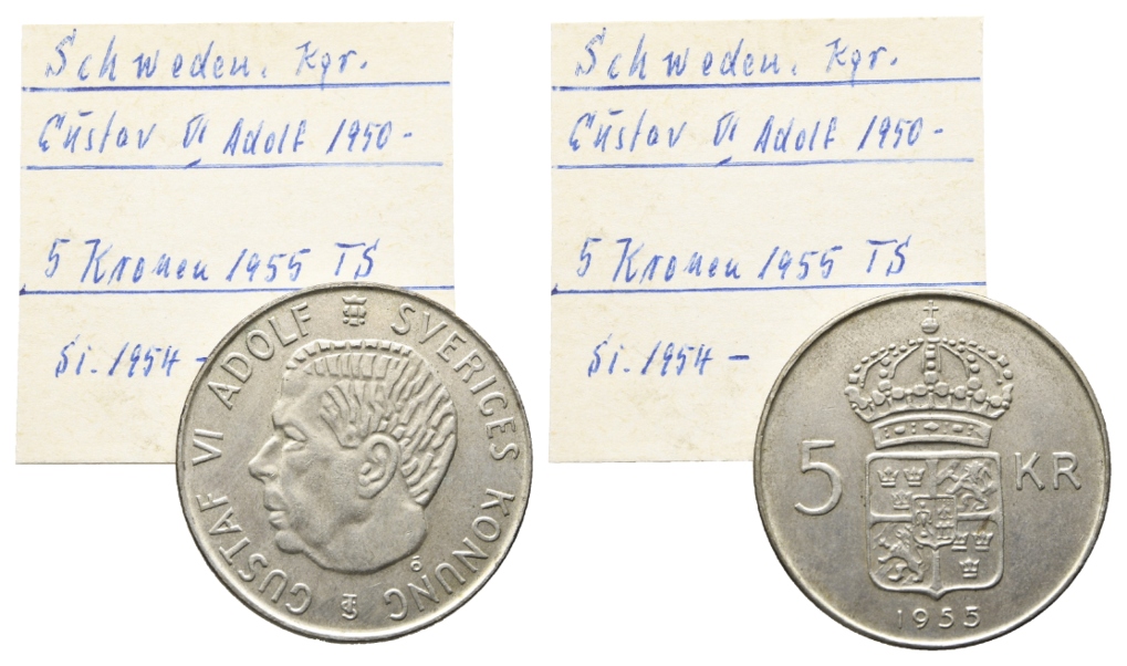  Schweden, 5 Kronen 1955   