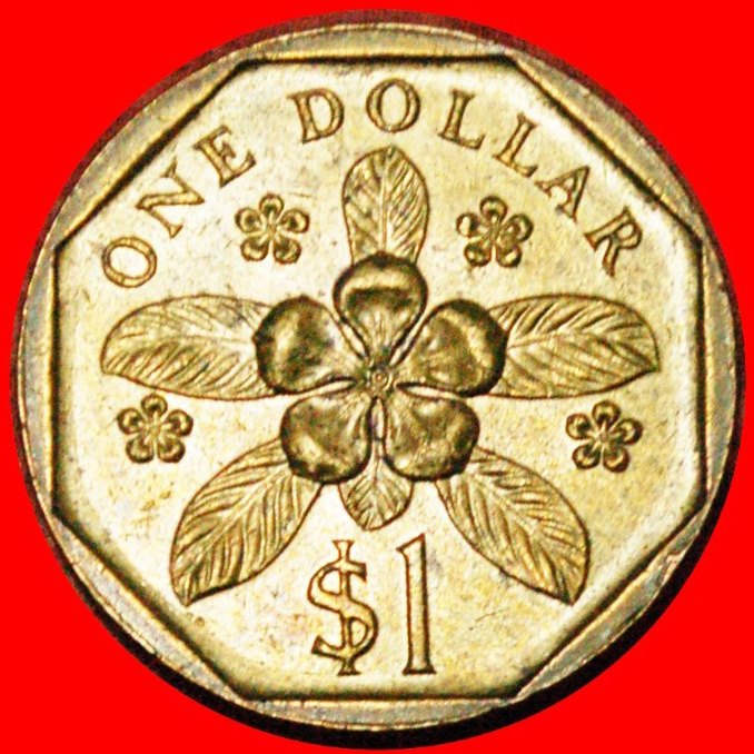  • BLUME: SINGAPUR ★ 1 DOLLAR 1988! OHNE VORBEHALT!   