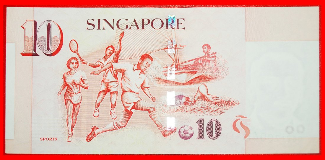  • SPORT ★ SINGAPUR ★ 10 DOLLARS (1999)! KNACKIG! OHNE VORBEHALT!   