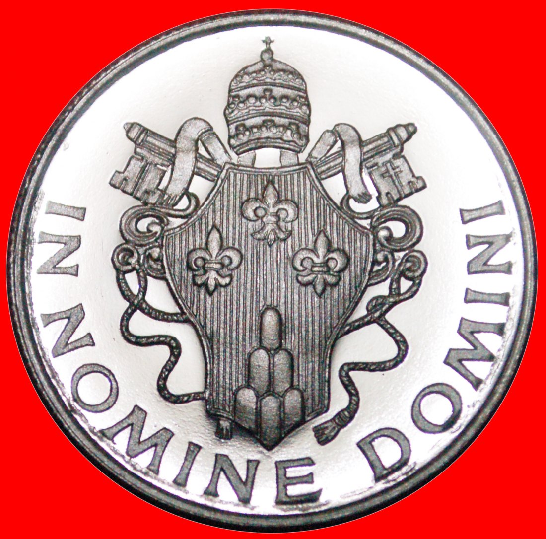  • SILVER PLATED: VATICAN ★ HOLY YEAR 1975 In Nomine Domini PROOF! LOW START ★ NO RESERVE!   