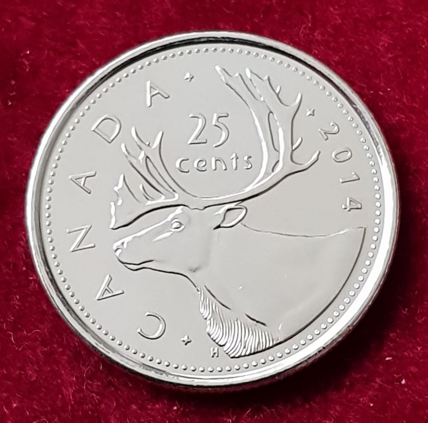  13426(5) 25 Cents (Kanada / Karibu) 2014/L in UNC ................................. von Berlin_coins   