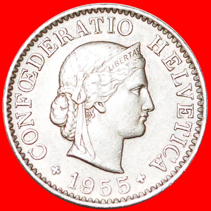 • LIBERTY (1879-2021): SWITZERLAND ★ 5 RAPPEN 1955B! LOW START! ★ NO RESERVE!