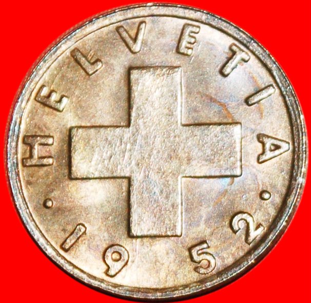  * OAT SPRIG: SWITZERLAND ★1 RAPPEN 1952B! LOW START! ★ NO RESERVE!   