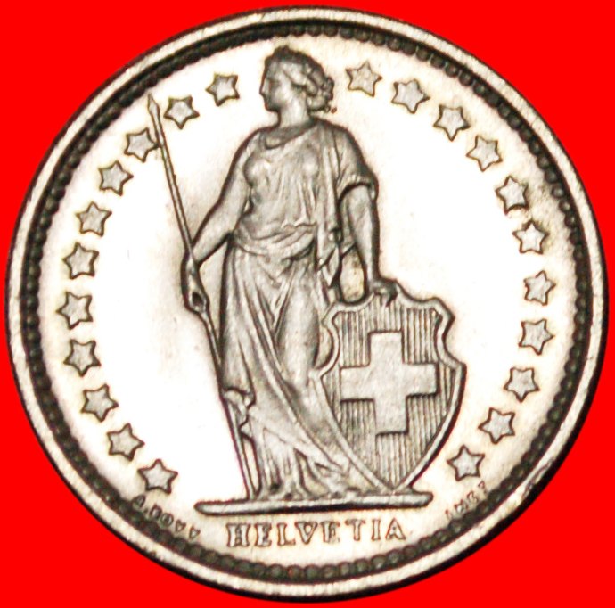  * WITHOUT STAR★ SWITZERLAND★ 1/2 FRANC 1975 MINT LUSTRE! DISCOVERY COIN! LOW START! ★ NO RESERVE!   