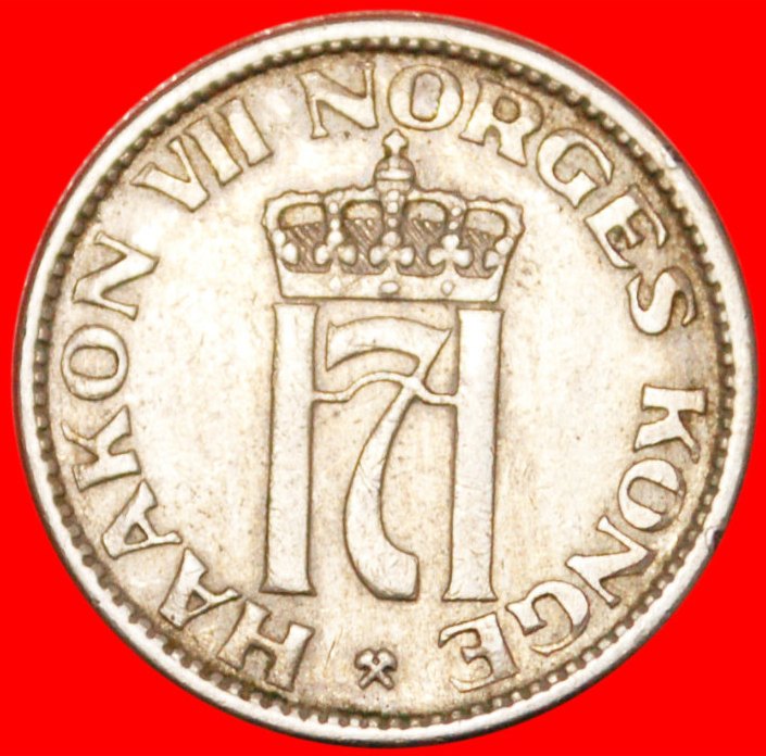  * HAAKON VII. (1905-1957)★ NORWEGEN ★ 50 OERE 1956! OHNE VORBEHALT!   