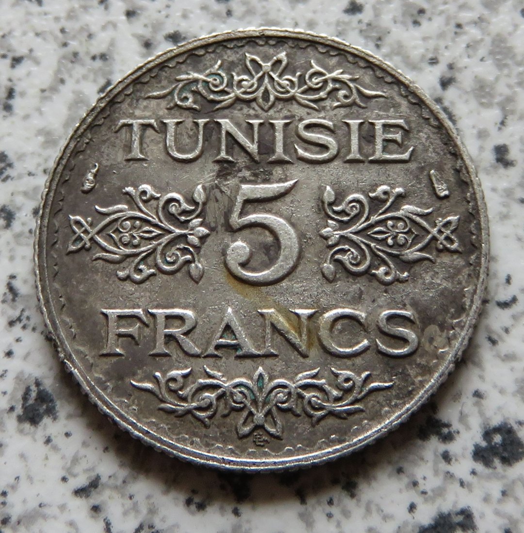  Tunesien 5 Francs 1353 / 5 Francs 1934   