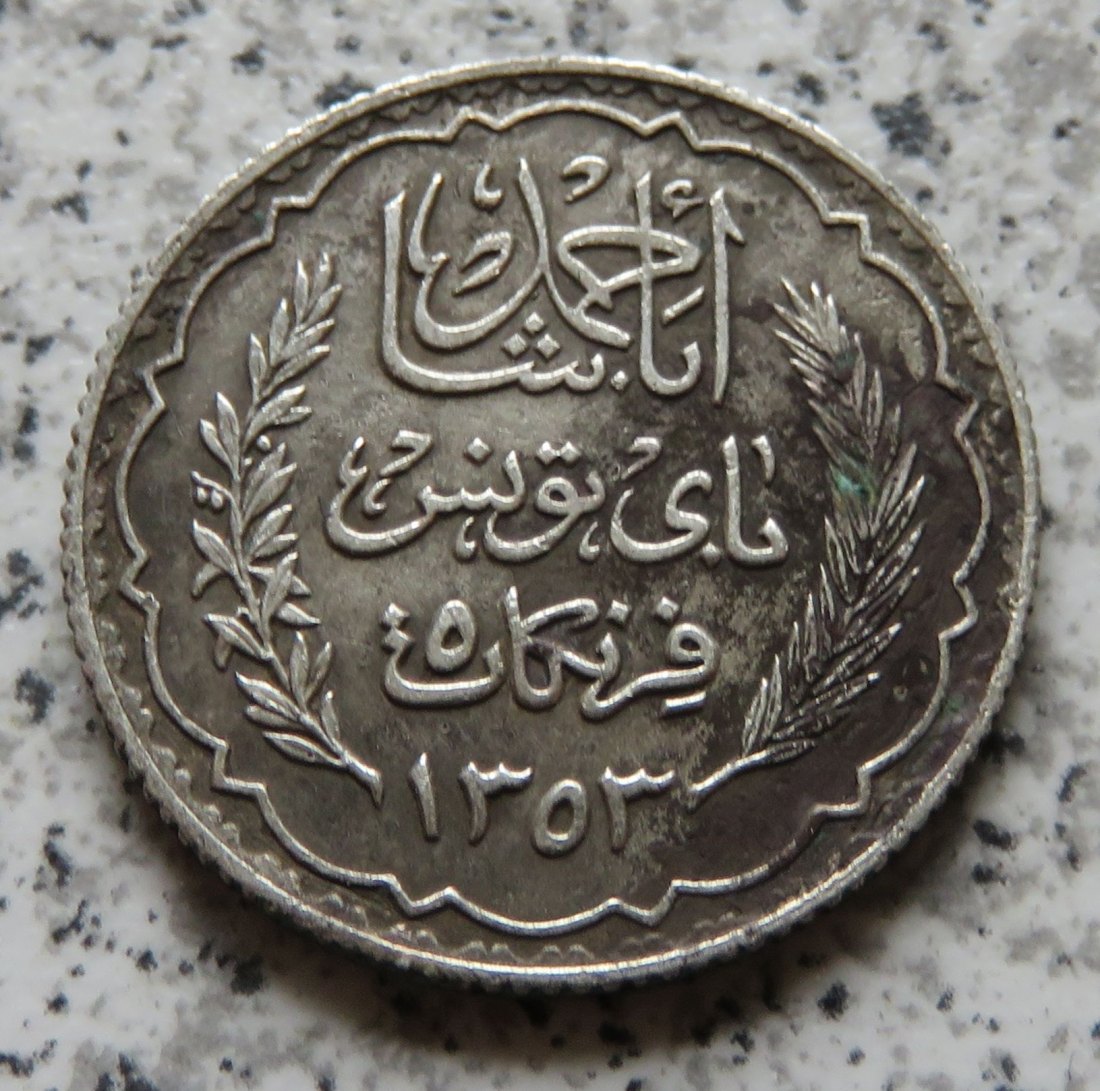  Tunesien 5 Francs 1353 / 5 Francs 1934   