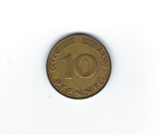  Deutschland 10 Pfennig 1949 J BDL   