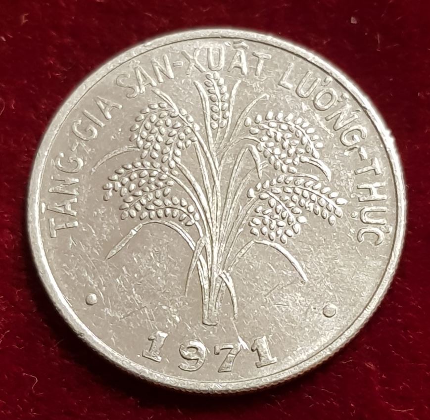  4727(11) 1 Dong (Vietnam / Reispflanze) 1971 in ss ................................ von Berlin_coins   