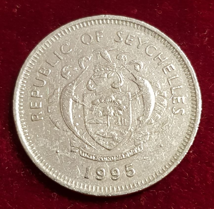  10413(13) 1 Rupie (Seychellen / Triton-Schnecke) 1995 in ss ....................... von Berlin_coins   