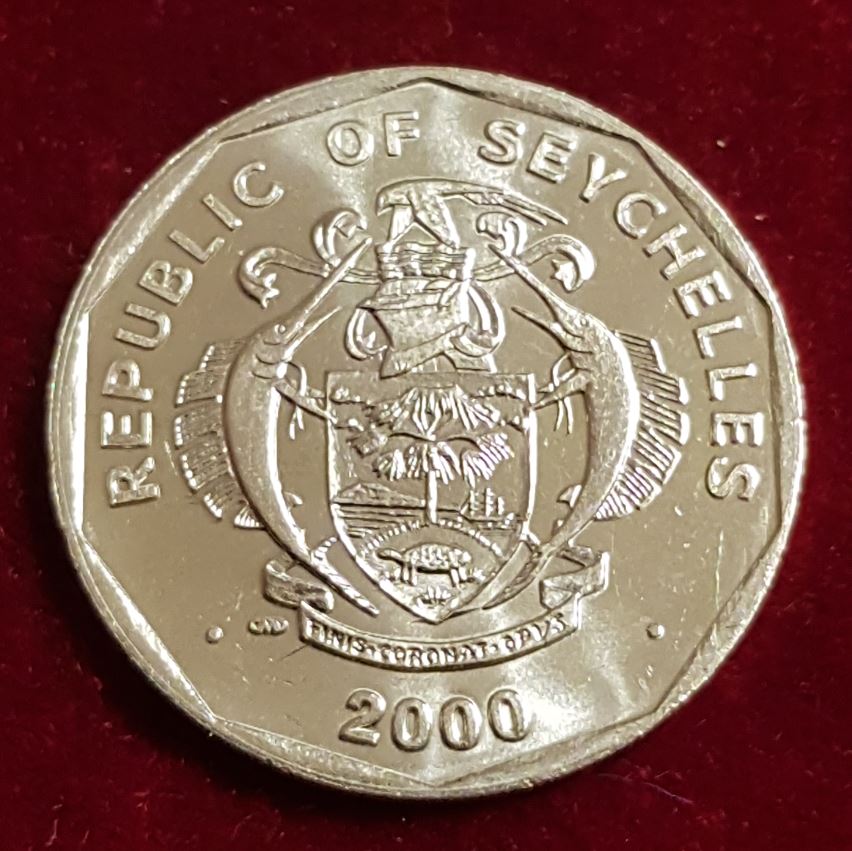  10417(9) 5 Rupien (Seychellen / Palme) 2000 in UNC- ............................... von Berlin_coins   