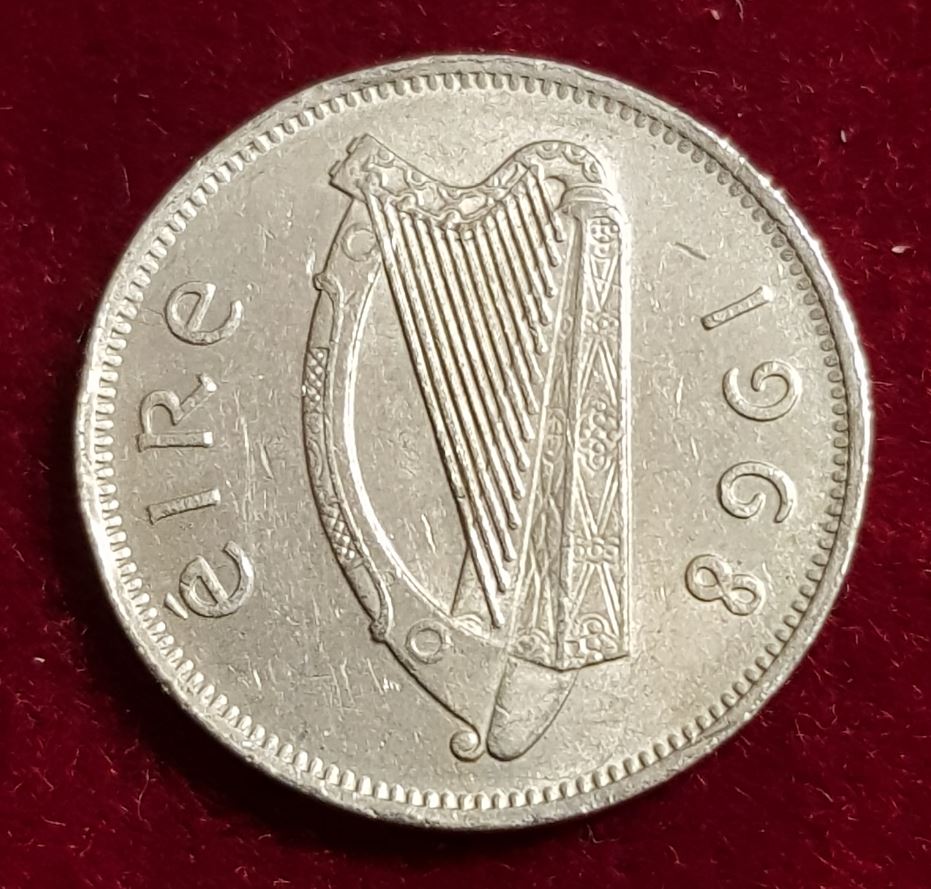  12112(10) 6 Pingin/Pence (Irland / Wolfshund) 1968 in vz .......................... von Berlin_coins   