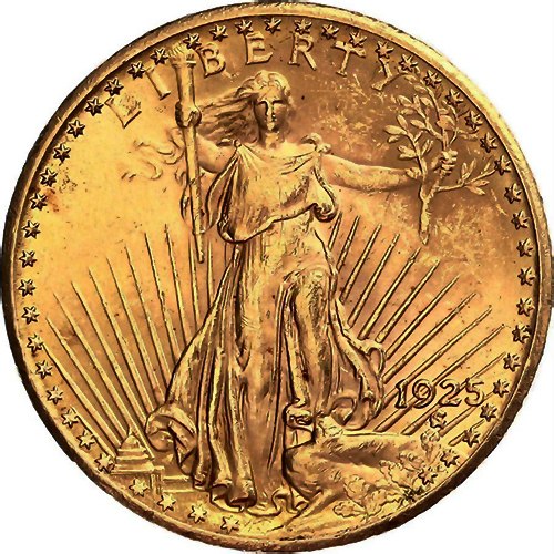 USA 20 Dollars 1925. St. Gaudens GOLD 1 OZ