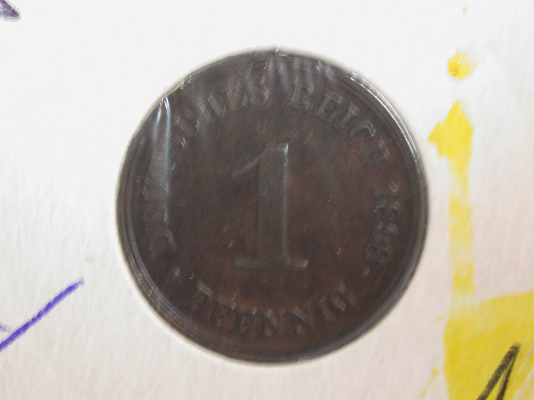  F-02  KR  1 Pfennig 1898 D in vz+/vz-st   Originalbilder   