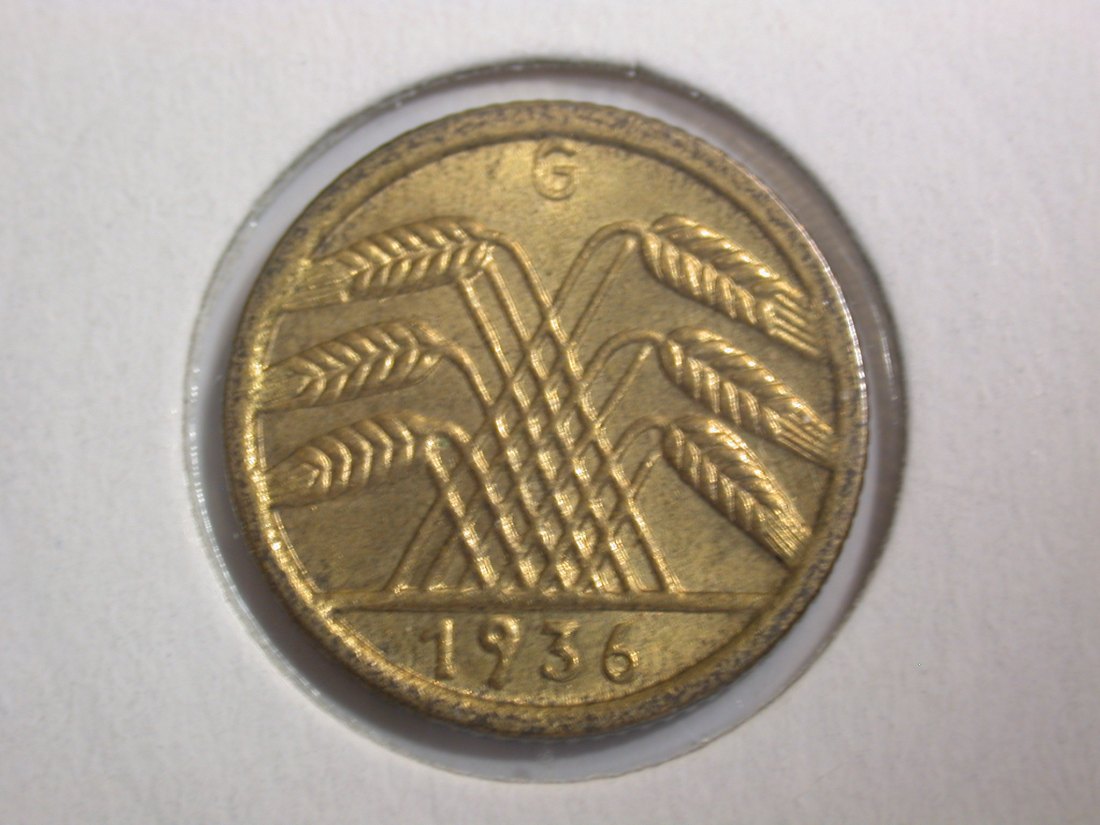  F-02  Weimar  5 Pfennig  1936 G in ST    Originalbilder   