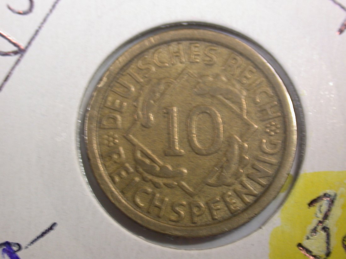 F-02 Weimar 10 Pfennig 1934 E in vz Originalbilder