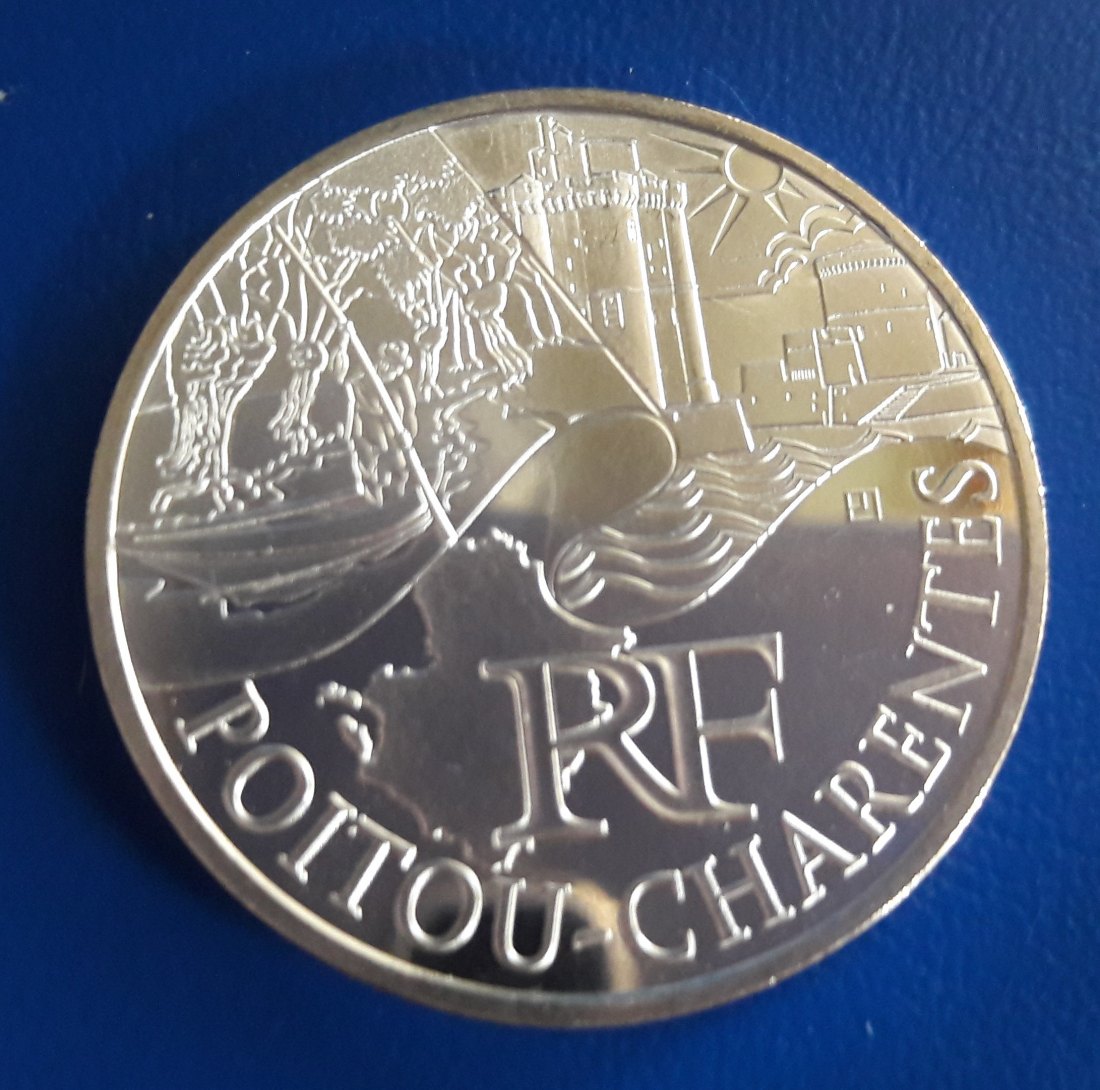  Frankreich - 10 Euro 2011 - aus Regionenserie - Poitou-Charentes - Silber   