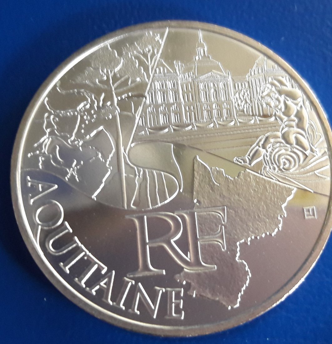  Frankreich - 10 Euro 2011 - aus Regionenserie - Aquitaine - Silber   