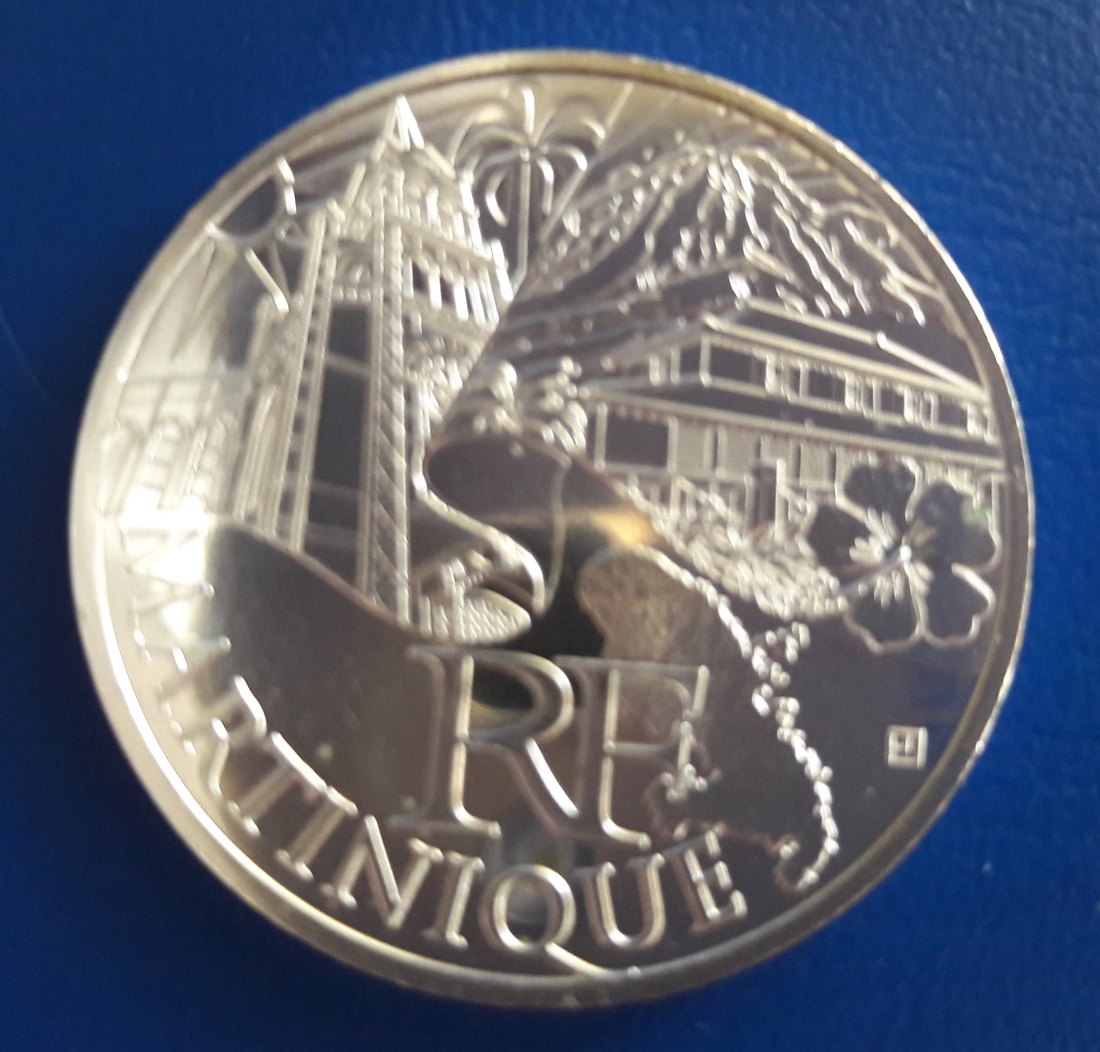  Frankreich - 10 Euro 2011 - aus Regionenserie - Martinique - Silber   