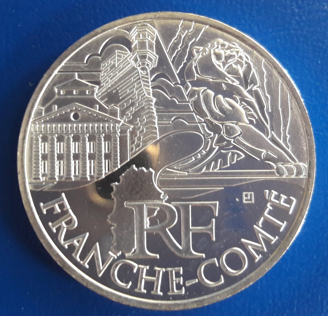  Frankreich - 10 Euro 2011 - aus Regionenserie - Franche-Comte - Silber   