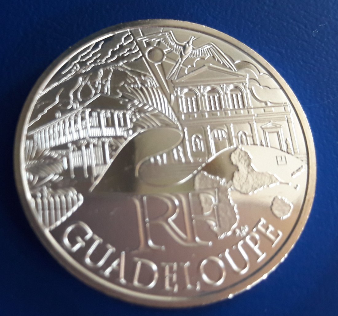  Frankreich - 10 Euro 2011 - aus Regionenserie - Guadeloupe - Silber   