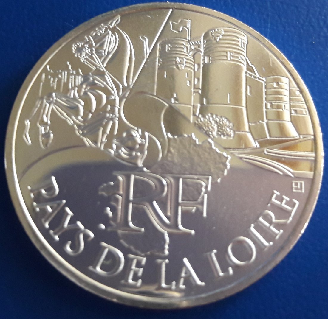  Frankreich - 10 Euro 2011 - aus Regionenserie - Pays de la Loire - Silber   