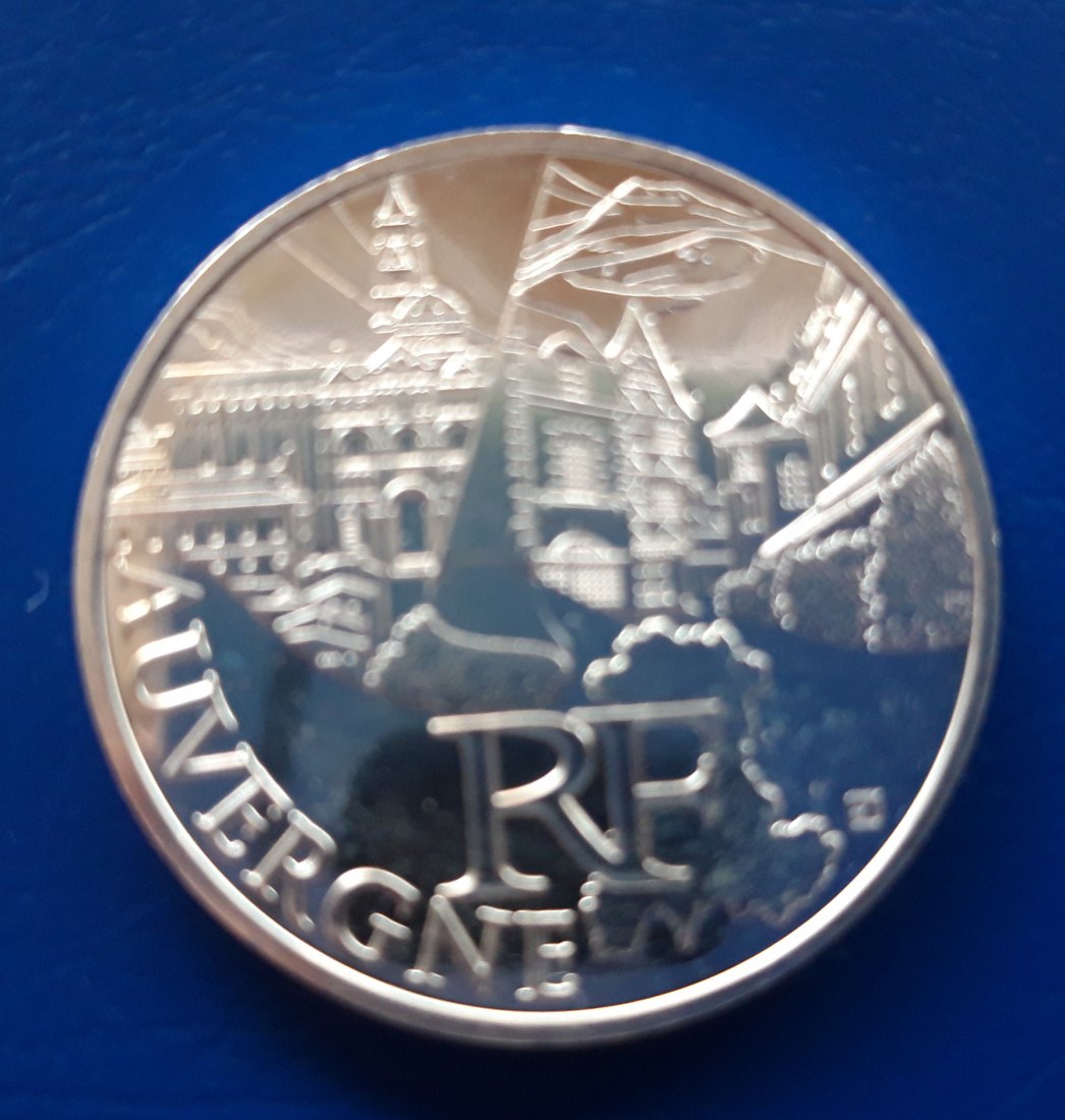  Frankreich - 10 Euro 2011 - aus Regionenserie - Auvergne - Silber   