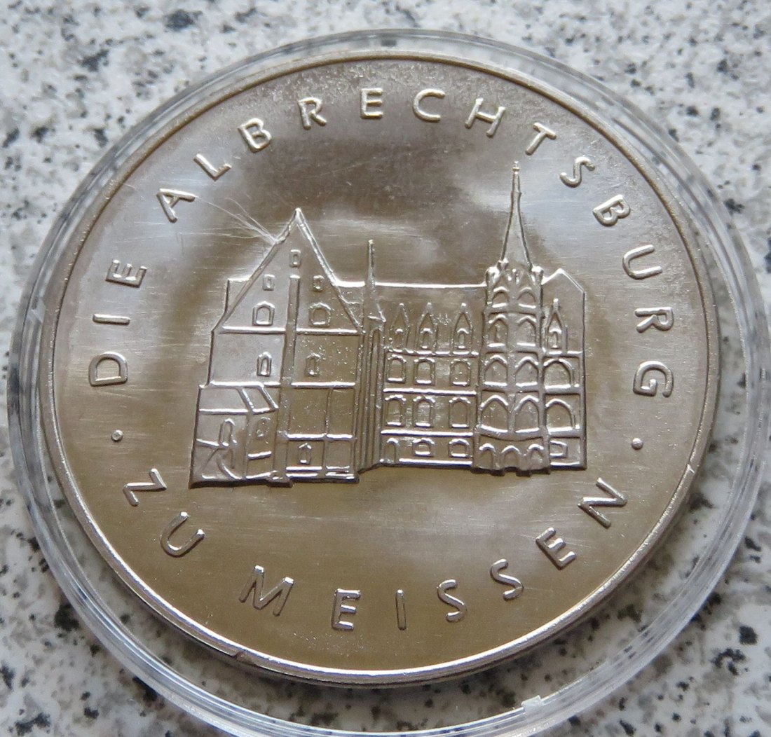  Aus Serie Gedenkmedaillen der Münze der DDR, Nr. 26, Die Albrechtsburg zu Meißen, 1967   