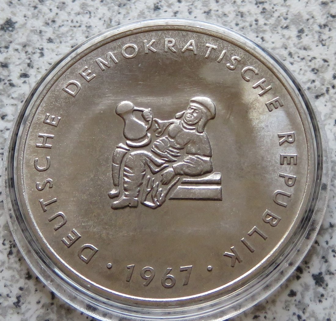  Aus Serie Gedenkmedaillen der Münze der DDR, Nr. 26, Die Albrechtsburg zu Meißen, 1967   