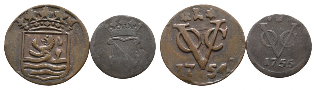  Altdeutschland; 2 Kleinmünzen 1754/1755   