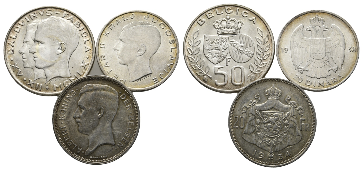  Ausland, 3 Kleinmünzen 1960/1938/1934   