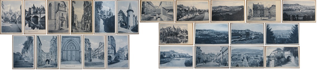  1920/1930, Deutschland, Marburg, eine Sammlung von 24 alten Postkarten   
