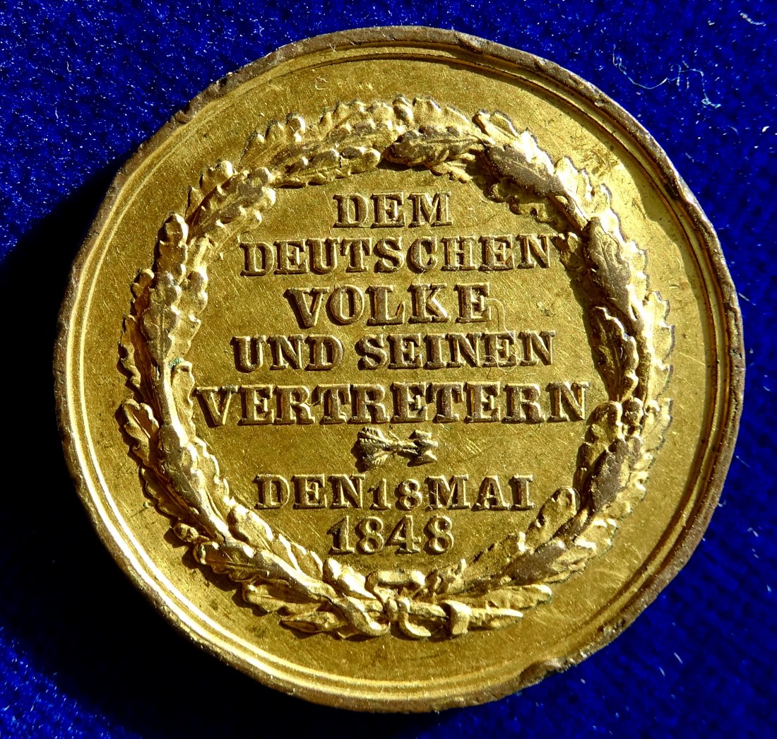  Medaille zur Erinnerung an das 1. Deutsche Parlament 1848   