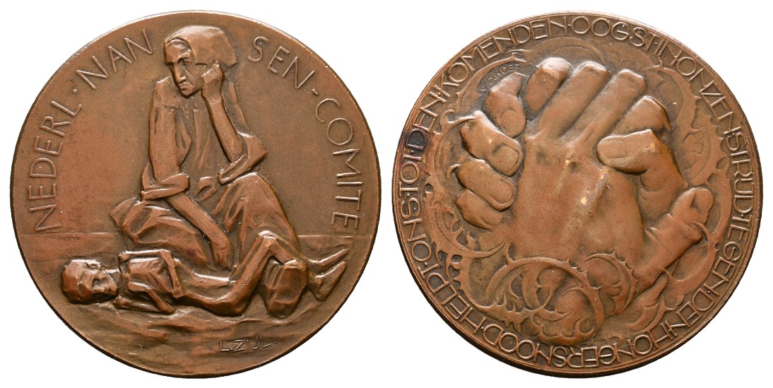  Linnartz Niederlande Bronzemedaille o.J.(1923)(Zijl/van der Hoef) Nansen Comite vz Gewicht: 35,2g   