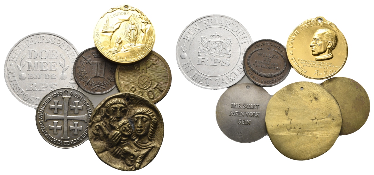  Marken - Medaillen; 6 Stück   