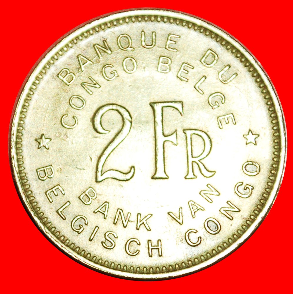  • SOUTH AFRICA ELEPHANT (1946-1947): BELGIAN CONGO ★ 2 FRANCS 1947 UNCOMMON! LOW START ★ NO RESERVE!   