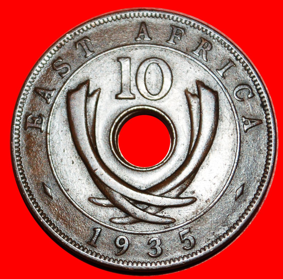  • GROSSBRITANNIEN (1921-1936): OSTAFRIKA ★ 10 CENTS 1935! Georg V. (1911-1936) OHNE VORBEHALT!   