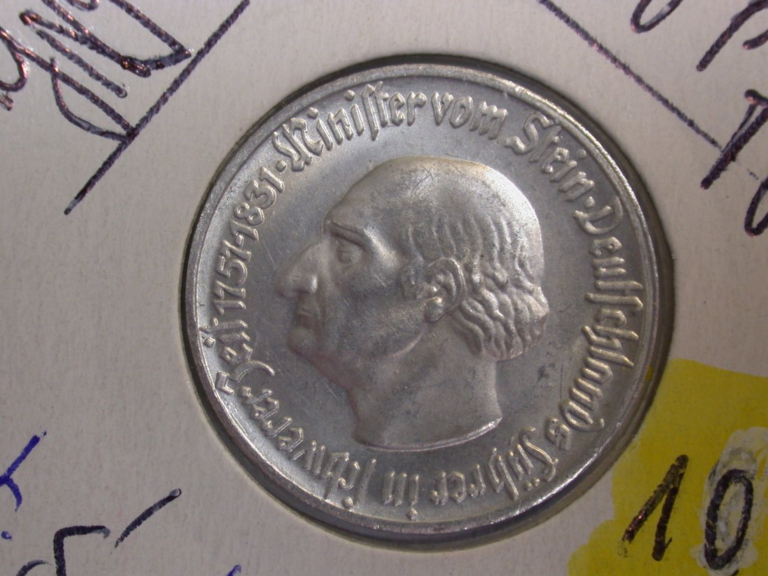 F-03 Westfalen 50 Pfennig 1921 Alu in f.ST/st Originalbilder