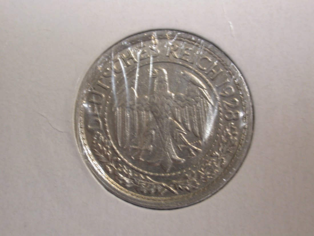  F-03  Weimar  50 Pfennig 1928 E in vz/vz-st Originalbilder   