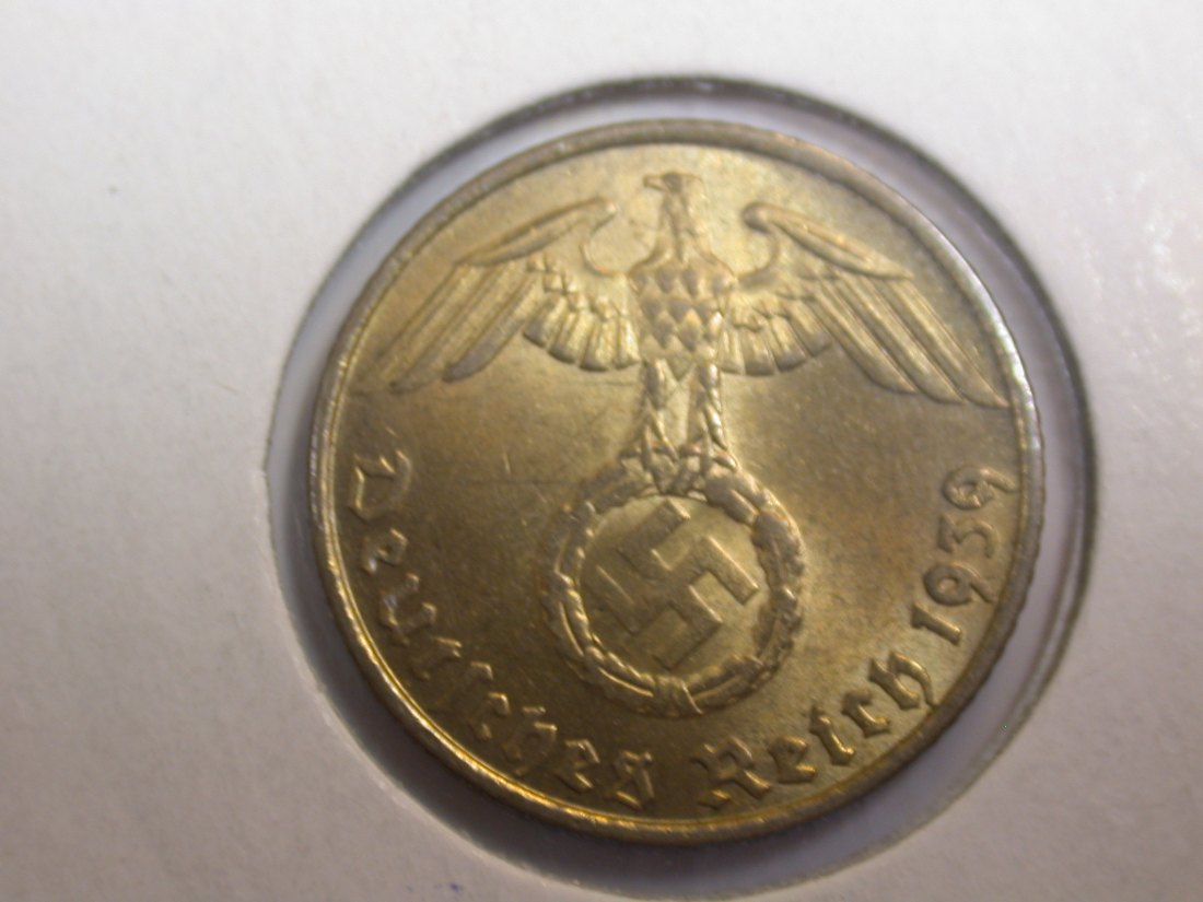  F-03  3.Reich  5 Pfennig  1939 J in vz-st    Originalbilder   