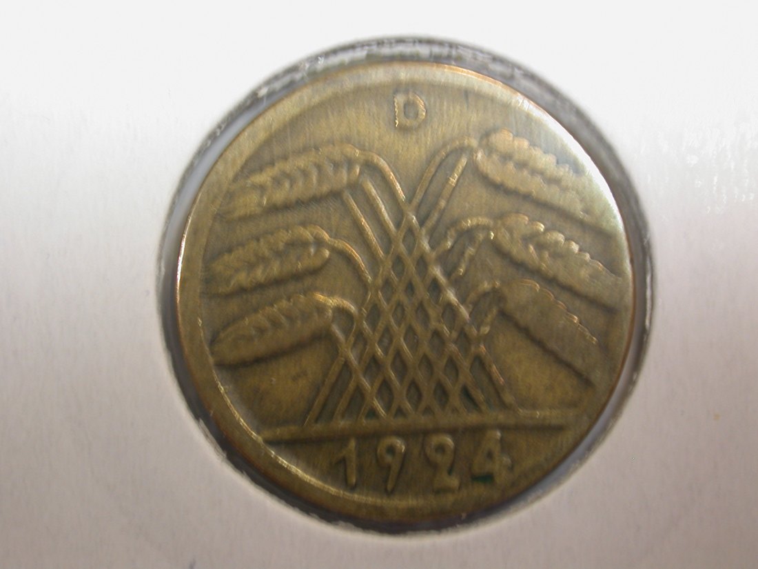  F-03  Weimar  10 Renten Pfennig 1924 D in ss     Originalbilder   