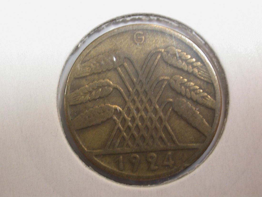  F-03  Weimar  10 Renten Pfennig 1924 G in ss     Originalbilder   